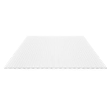Polycarbonat Stegplatte | 16 mm | Breite 980 mm | Opal Weiß | Extra stark | Temperaturreduzierend | 2000 mm