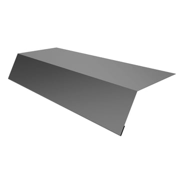 Traufenblech | 125 x 70 x 2000 mm | Stahl 0,75 mm | 25 µm Polyester | 9007 - Graualuminium