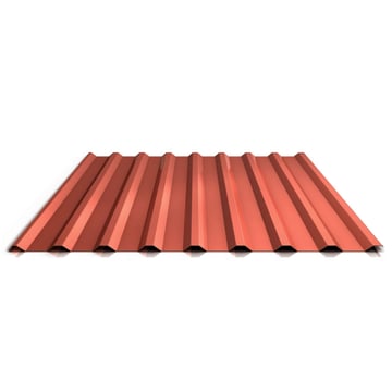 Trapezblech 20/1100 | Dach | Anti-Tropf 2400 g/m² | Stahl 0,50 mm | 25 µm Polyester | 8004 - Kupferbraun