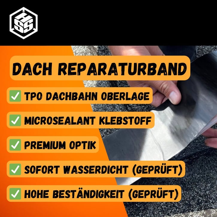 Dach Reparaturband mit MicroSealant® | Breite 50 mm | Länge 5,00 m | Grau #3