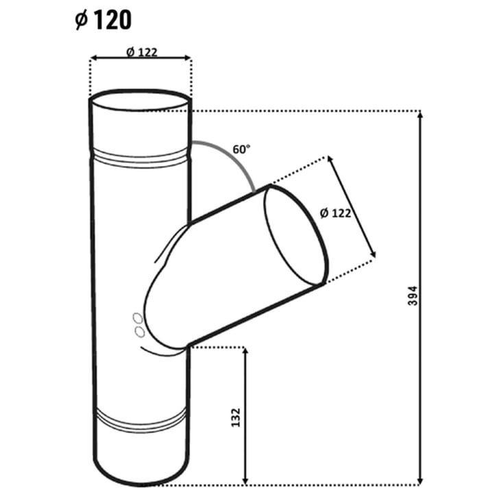 Fallrohrabzweig | Stahl | Ø 120 mm | 9007 - Graualuminium #2