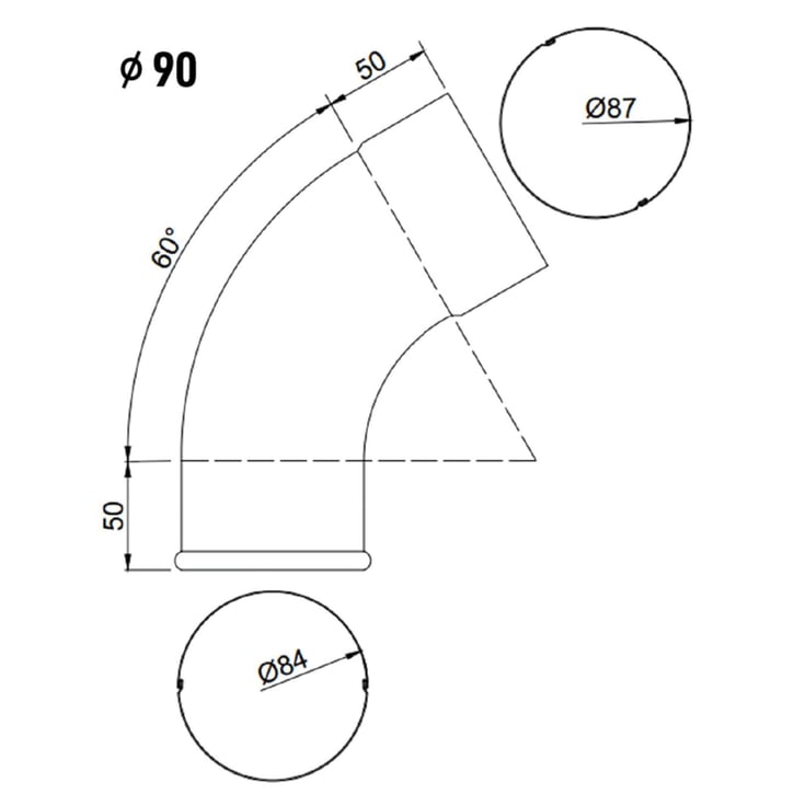 Fallrohrauslauf | Stahl | Ø 90 mm | 7024 - Graphitgrau #2