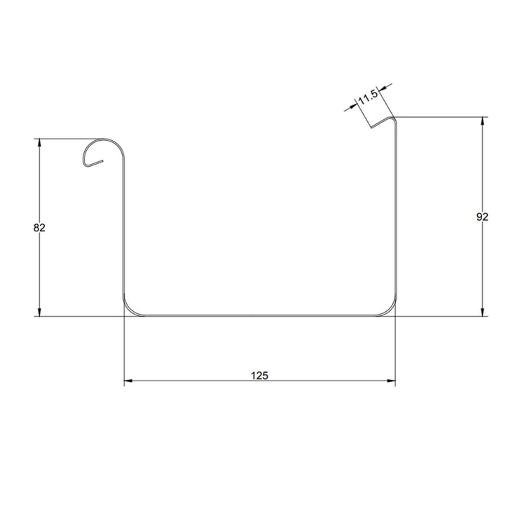 Kastenrinne | Stahl | Ø 125 mm | 7016 - Anthrazitgrau | Länge = 3 m #2