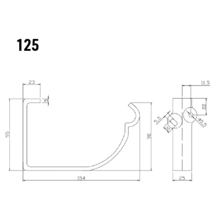 Konsolrinnenhalter | Stahl | Ø 125 mm | 8004 - Kupferbraun #2