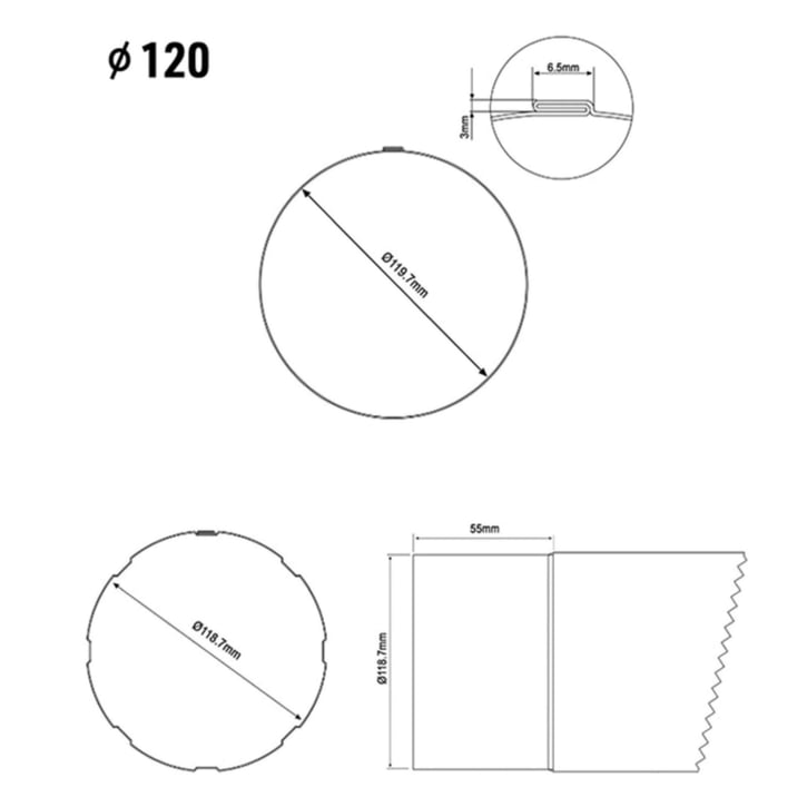 Regenfallrohr | Stahl | Ø 120 mm | 7024 - Graphitgrau | Länge = 3 m #2