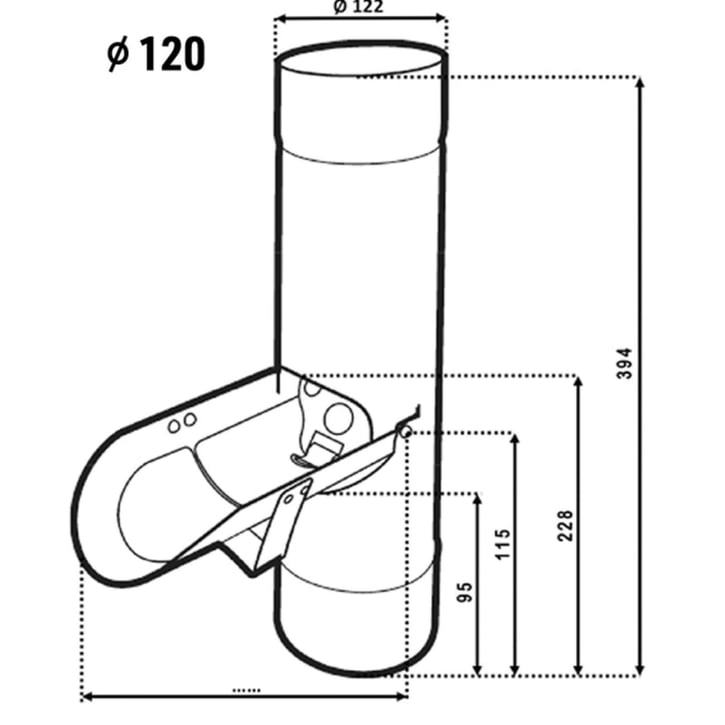 Regenwasserfänger | Stahl | Ø 120 mm | Verzinkt #2