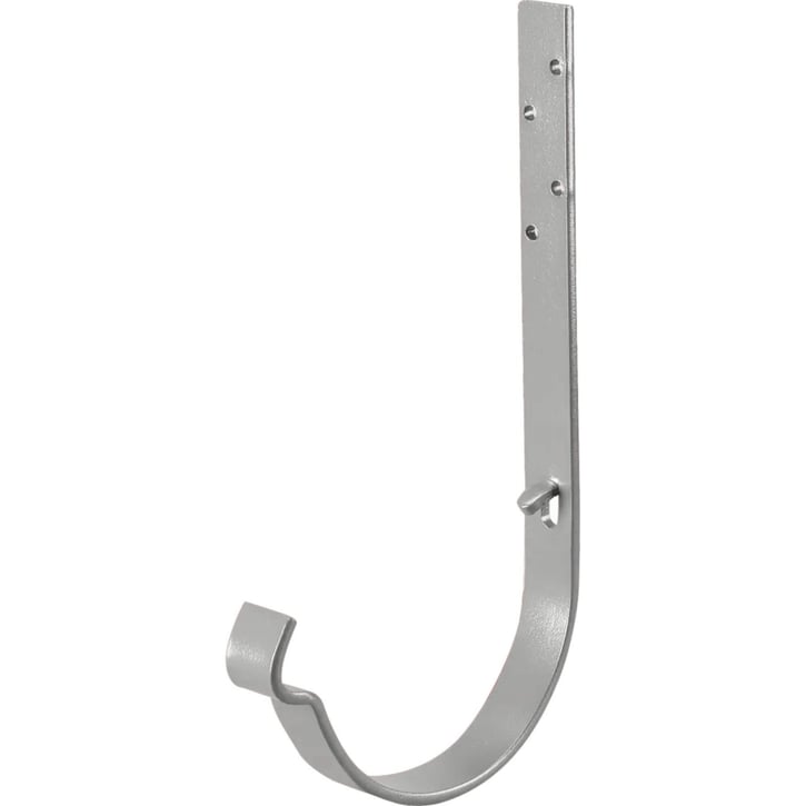 Universal Rinnenhalter | Stahl | Ø 125 mm | 9006 - Weißaluminium | Länge = 210 mm #1