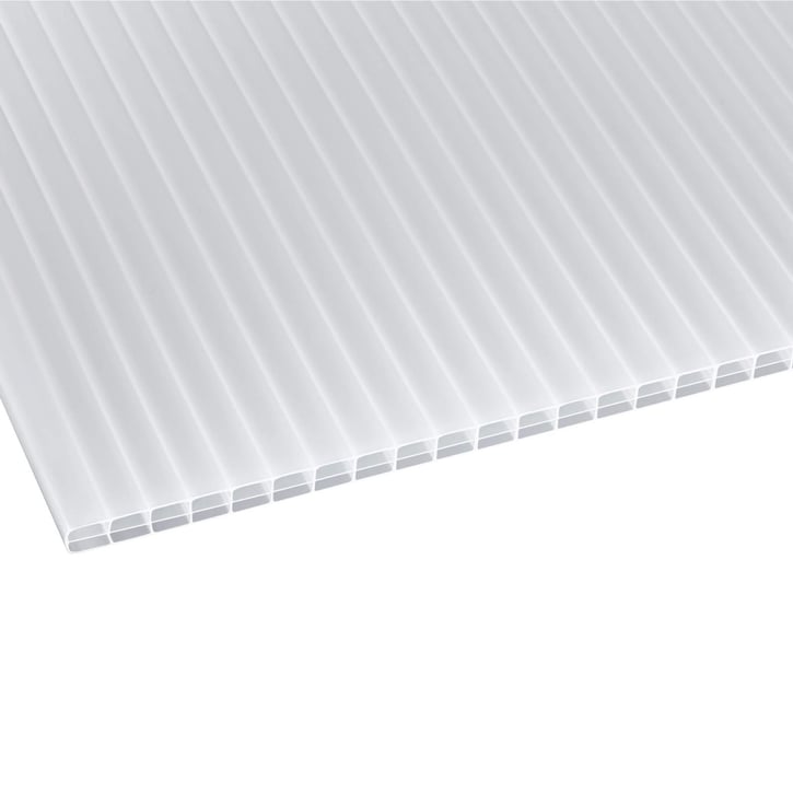 Polycarbonat Stegplatte | 16 mm | Breite 980 mm | Opal Weiß | Blueline | 2500 mm #1