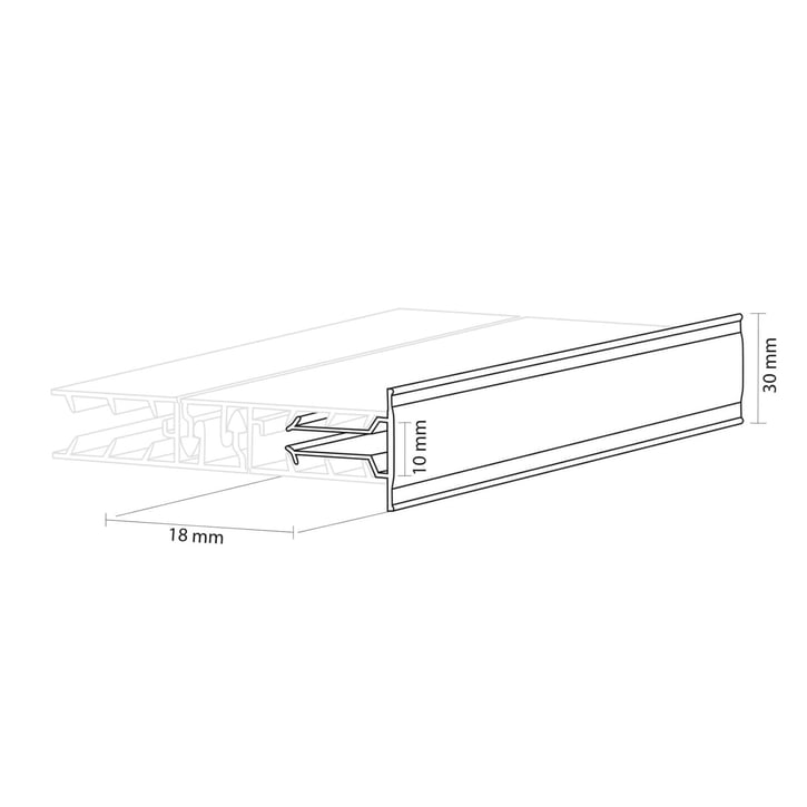 Zevener Sprosse | Randprofil | 10 mm | Kunststoff | Weiß | 4520 mm #4