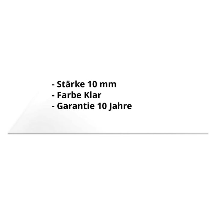 Polycarbonat Massivplatte | 10 mm | Glasklar | 1,50 x 1,00 m #2