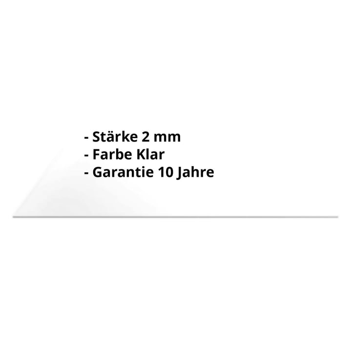 Polycarbonat Massivplatte | 2 mm | Glasklar | 3,05 x 2,05 m #2
