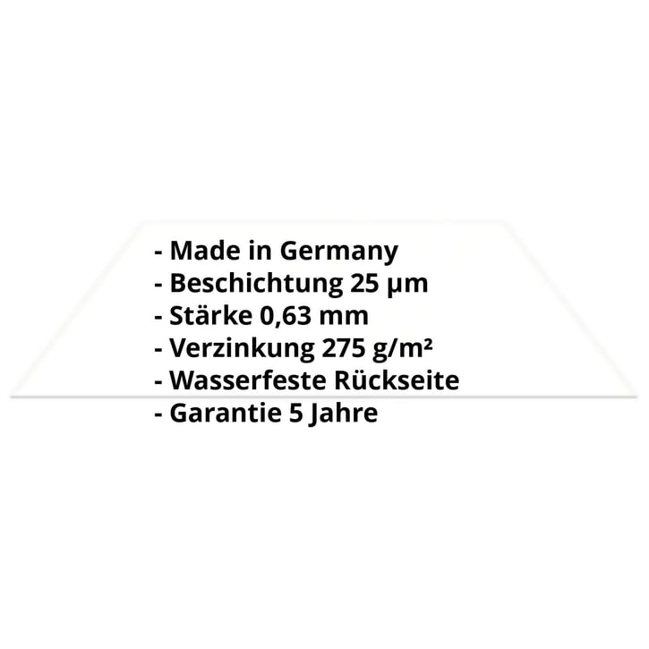 Flachblech | Stahl 0,63 mm | 25 µm Polyester | 9002 - Grauweiß #2