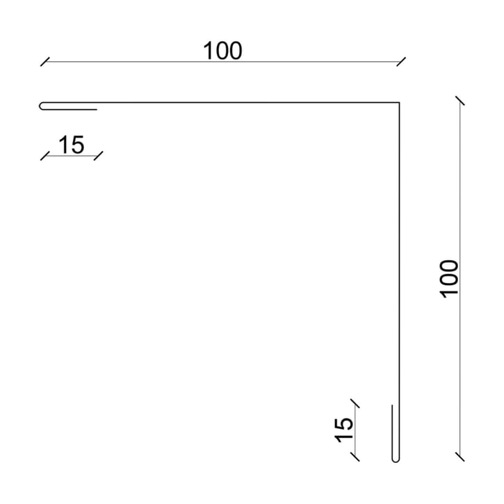 Außenecke | 100 x 100 x 2000 mm | Stahl 0,63 mm | 200 µm HPS Ultra® | 7040 - Fenstergrau #3