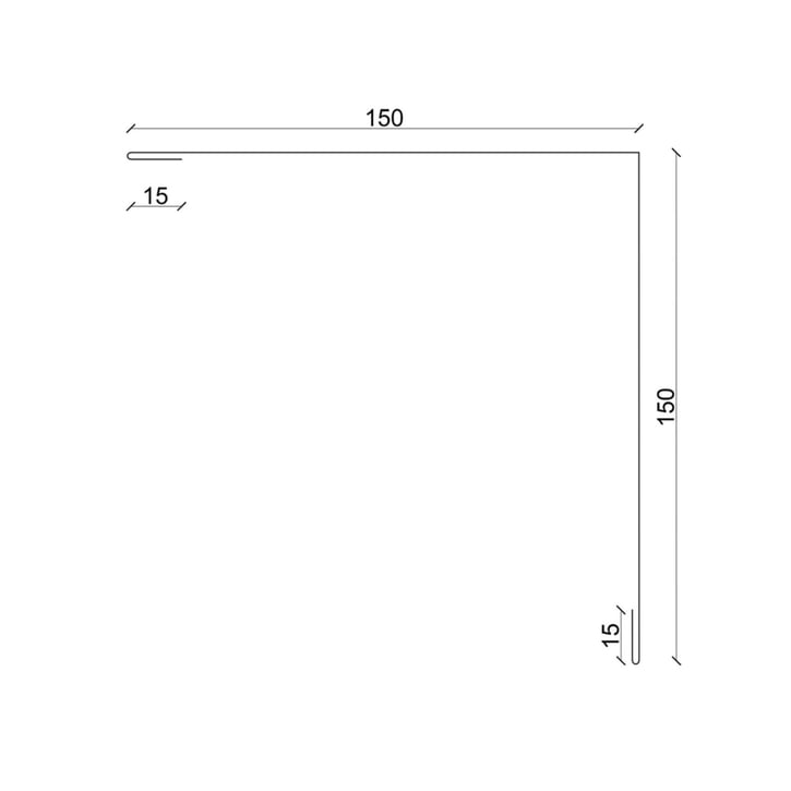 Außenecke | 150 x 150 x 2000 mm | Stahl 0,63 mm | 200 µm HPS Ultra® | 7040 - Fenstergrau #3