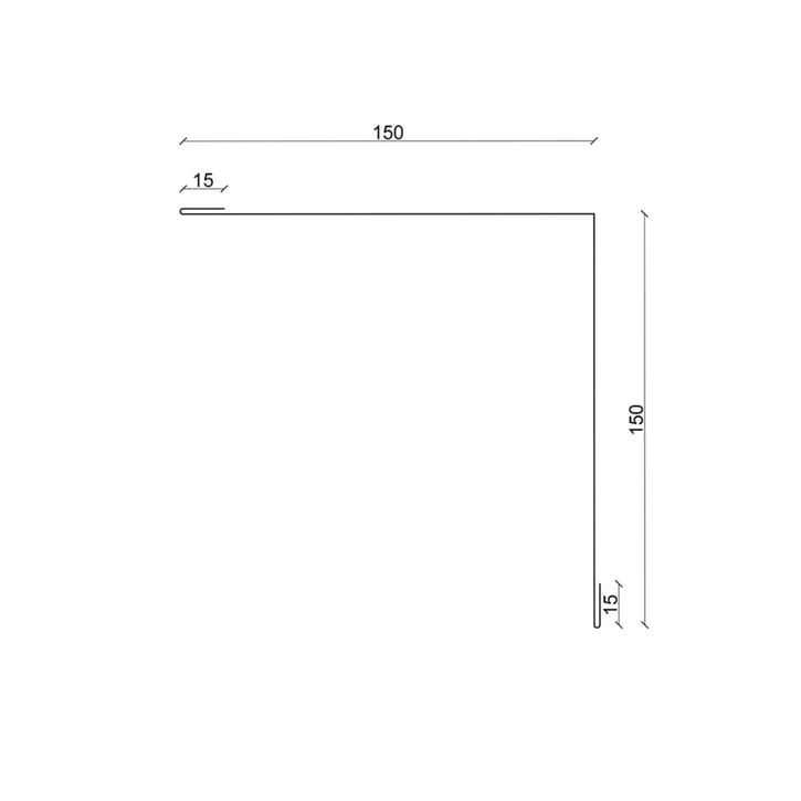 Innenecke | 150 x 150 x 2000 mm | Stahl 0,50 mm | 25 µm Polyester | Holzoptik - Eiche #3