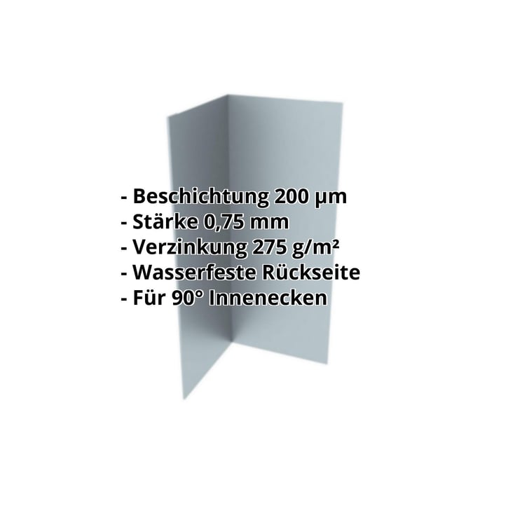 Innenecke | 150 x 150 x 2000 mm | Stahl 0,63 mm | 200 µm HPS Ultra® | 7040 - Fenstergrau #2