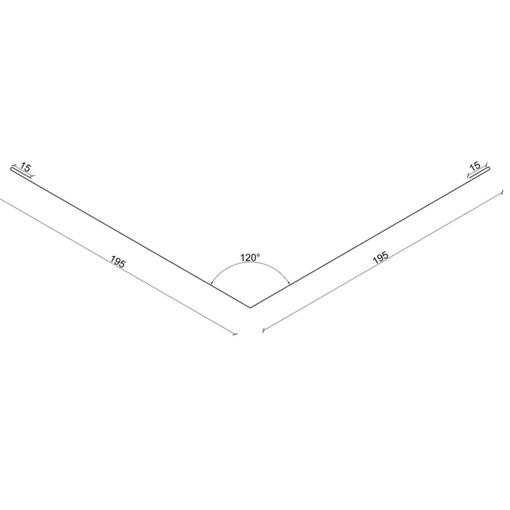 Kehlblech | 195 x 195 x 2000 mm | Stahl 0,63 mm | 200 µm HPS Ultra® | 7040 - Fenstergrau #3