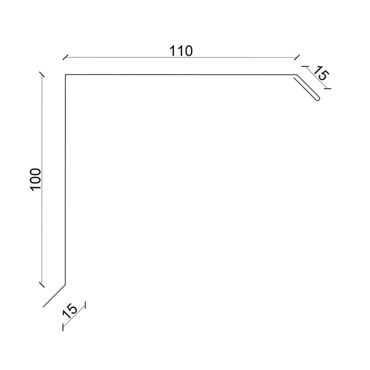 Ortgangwinkel | 110 x 100 x 2000 mm | Stahl 0,50 mm | 50 µm PURLAK® | 8017 - Schokoladenbraun #3