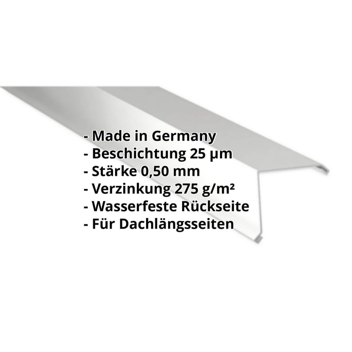 Ortgangwinkel | 115 x 115 mm | Stahl 0,50 mm | 25 µm Polyester | 7035 - Lichtgrau #2