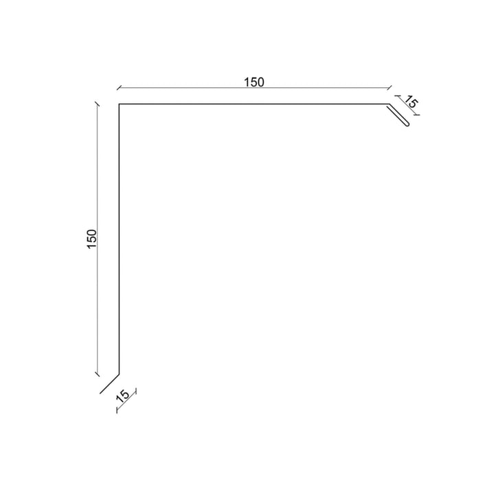 Ortgangwinkel | 150 x 150 x 2000 mm | Stahl 0,50 mm | 25 µm Polyester | 6005 - Moosgrün #3