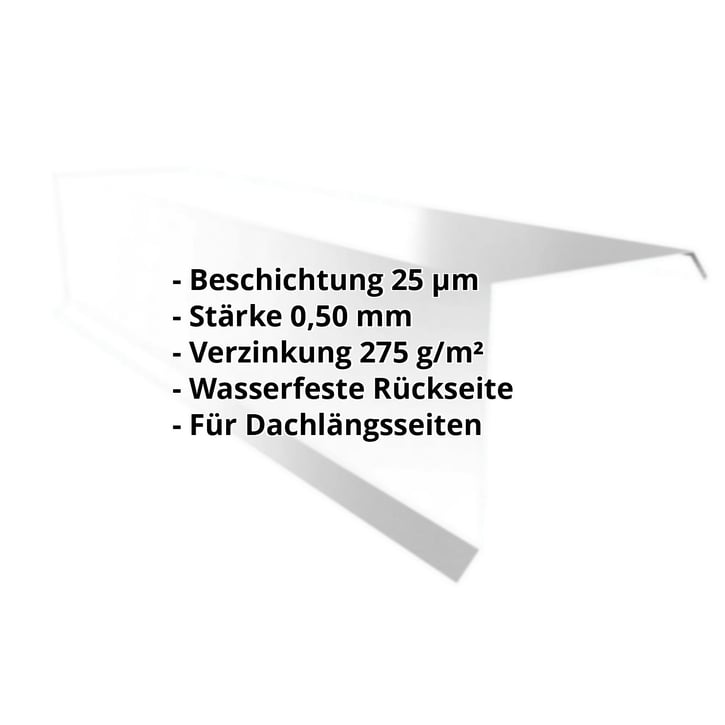 Ortgangwinkel | 150 x 150 x 2000 mm | Stahl 0,50 mm | 25 µm Polyester | 7035 - Lichtgrau #2