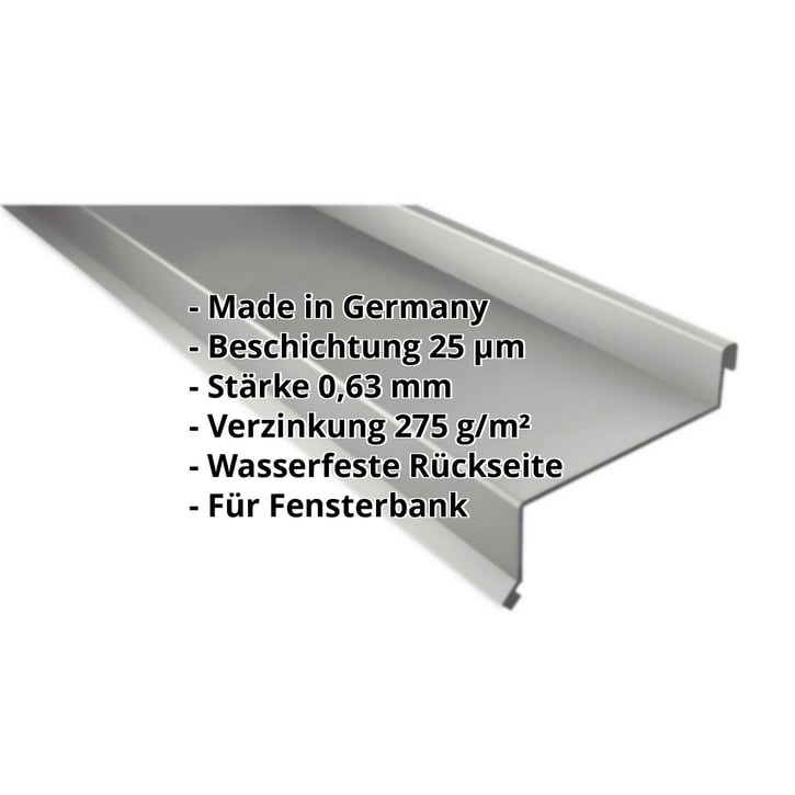 Sohlbank | 50 x 115 x 40 x 2000 mm | Stahl 0,63 mm | 25 µm Polyester | 9002 - Grauweiß #2