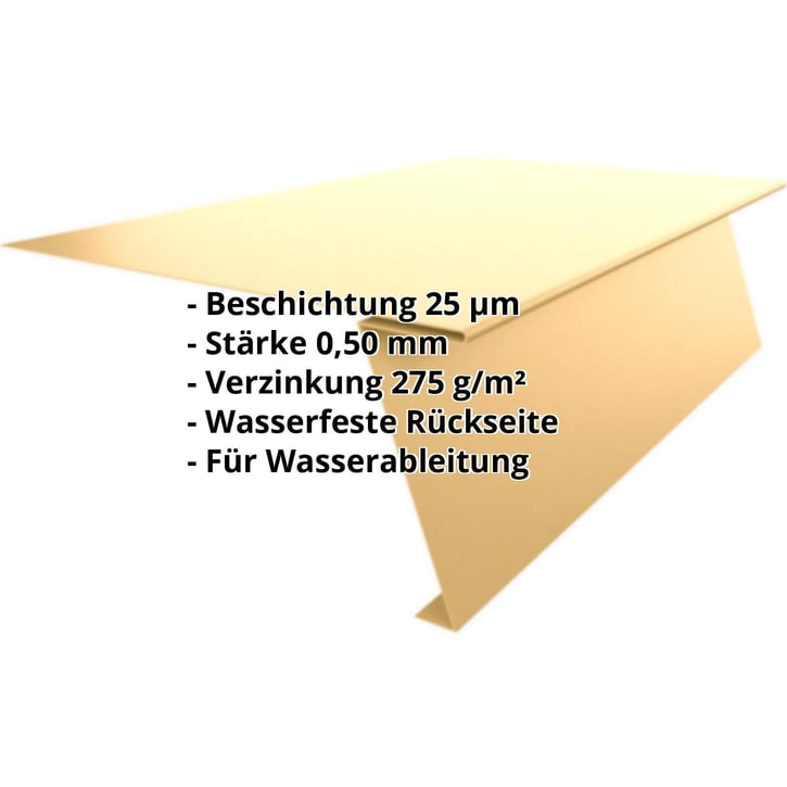 Startprofil | Für Stehfalzprofil PD-510-S | Stahl 0,50 mm | 25 µm Polyester | 1002 - Sandgelb #2