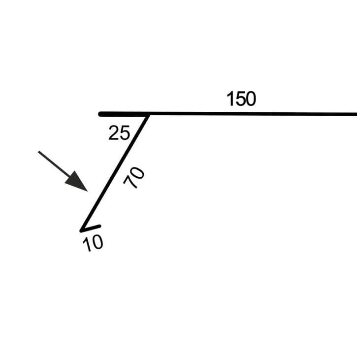 Startprofil | Für Stehfalzprofil PD-510-S | Stahl 0,50 mm | 25 µm Polyester | 7024 - Graphitgrau #3