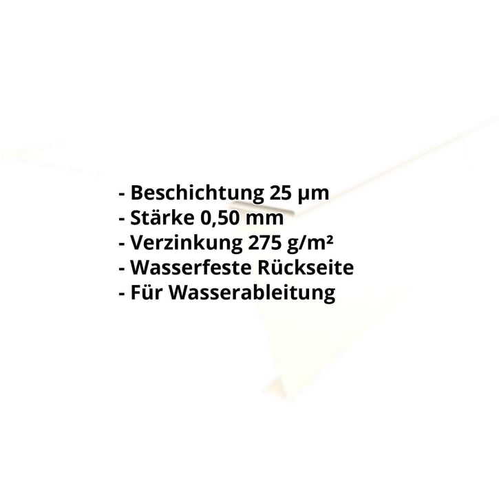 Startprofil | Für Stehfalzprofil PD-510-S | Stahl 0,50 mm | 25 µm Polyester | 9010 - Reinweiß #2