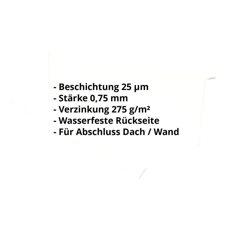 Wandanschluss | 100 x 110 x 2000 mm | 90° | Stahl 0,75 mm | 25 µm Polyester | 9002 - Grauweiß #2