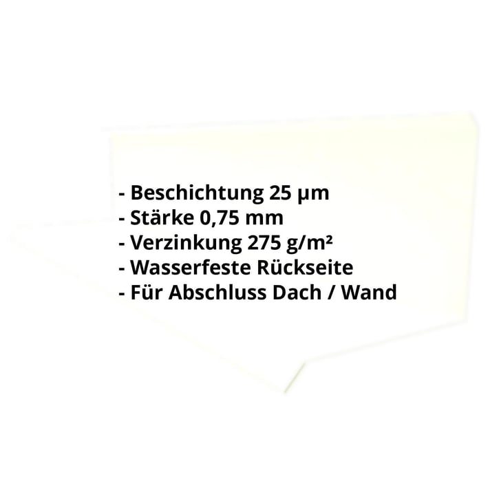 Wandanschluss | Typ 3 | 100 x 110 x 2000 | 90° | Stahl 0,75 mm | 25 µm Polyester | 9002 - Grauweiß #2