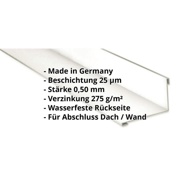 Wandanschluss | 160 x 115 mm | 95° | Stahl 0,50 mm | 25 µm Polyester | 9010 - Reinweiß #2