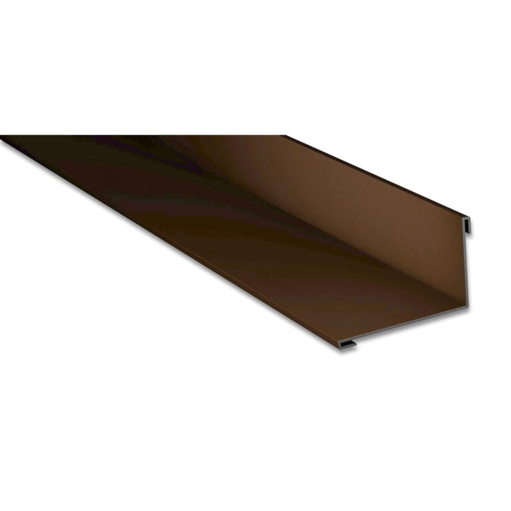 Wandanschluss | 220 x 150 mm | 95° | Stahl 0,50 mm | 35 µm Mattpolyester | 32 - Dunkelbraun #1