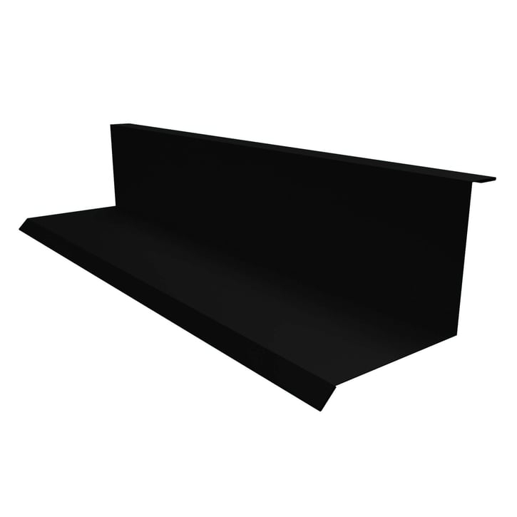 Wandanschluss | Typ 1 | 100 x 110 x 2000 mm | 90° | Stahl 0,50 mm | 50 µm PURMAT® | 033 - Schwarz #1