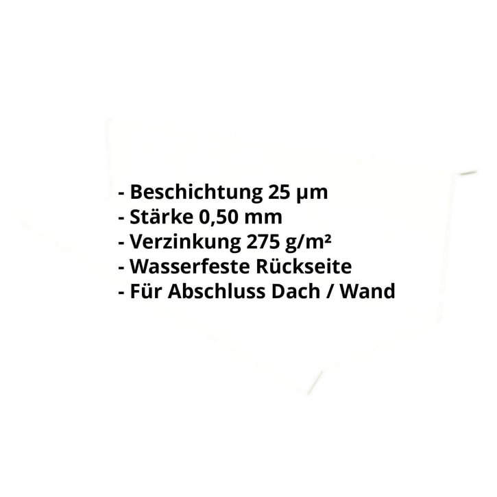 Wandanschluss | Typ 1 | 100 x 110 x 2000 mm | 90° | Stahl 0,50 mm | 25 µm Polyester | 9002 - Grauweiß #2