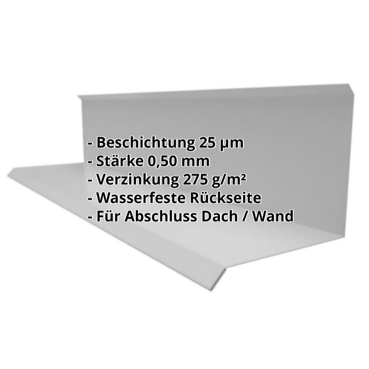 Wandanschluss | Typ 3 | 100 x 110 x 2000 mm | 90° | Stahl 0,50 mm | 25 µm Polyester | 9007 - Graualuminium #2