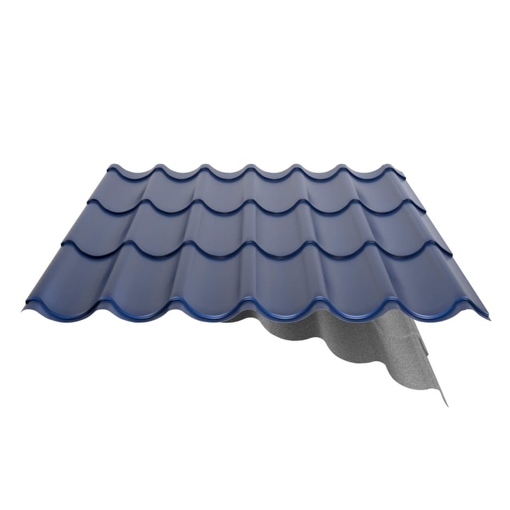 Pfannenblech 2/1060 | Anti-Tropf 1000 g/m² | Stahl 0,50 mm | 25 µm Polyester | 5010 - Enzianblau #6