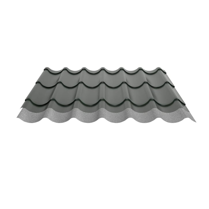 Pfannenblech 2/1060 | Anti-Tropf 1000 g/m² | Stahl 0,50 mm | 25 µm Polyester | 6020 - Chromoxidgrün #5