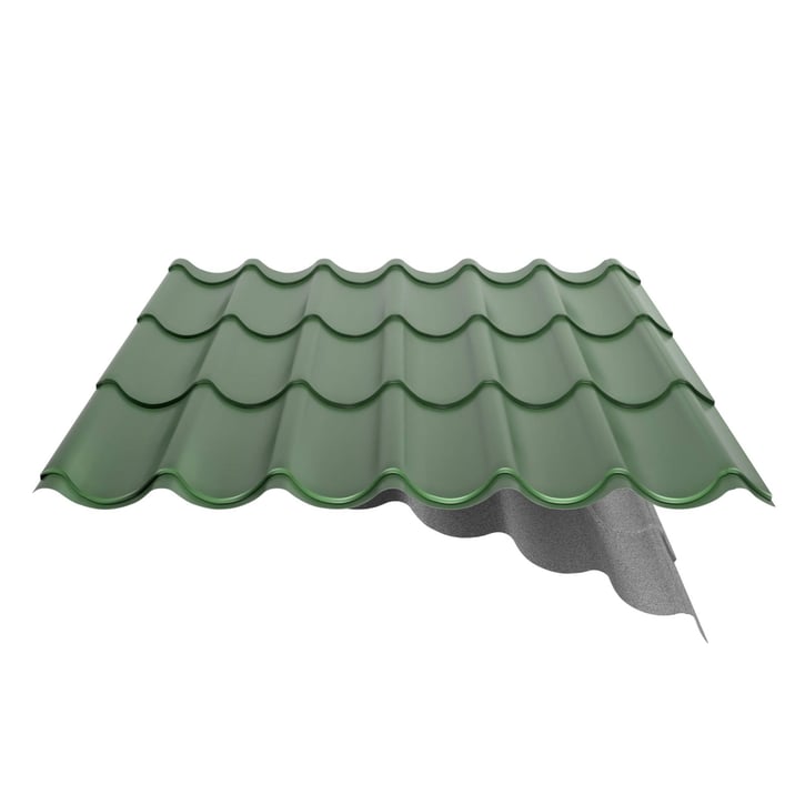 Pfannenblech 2/1060 | Anti-Tropf 1000 g/m² | Stahl 0,50 mm | 25 µm Polyester | 6002 - Laubgrün #6