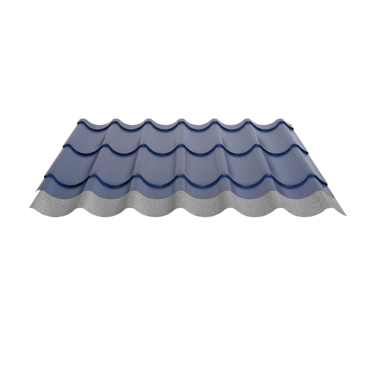Pfannenblech 2/1060 | Anti-Tropf 700 g/m² | Stahl 0,50 mm | 25 µm Polyester | 5010 - Enzianblau #5