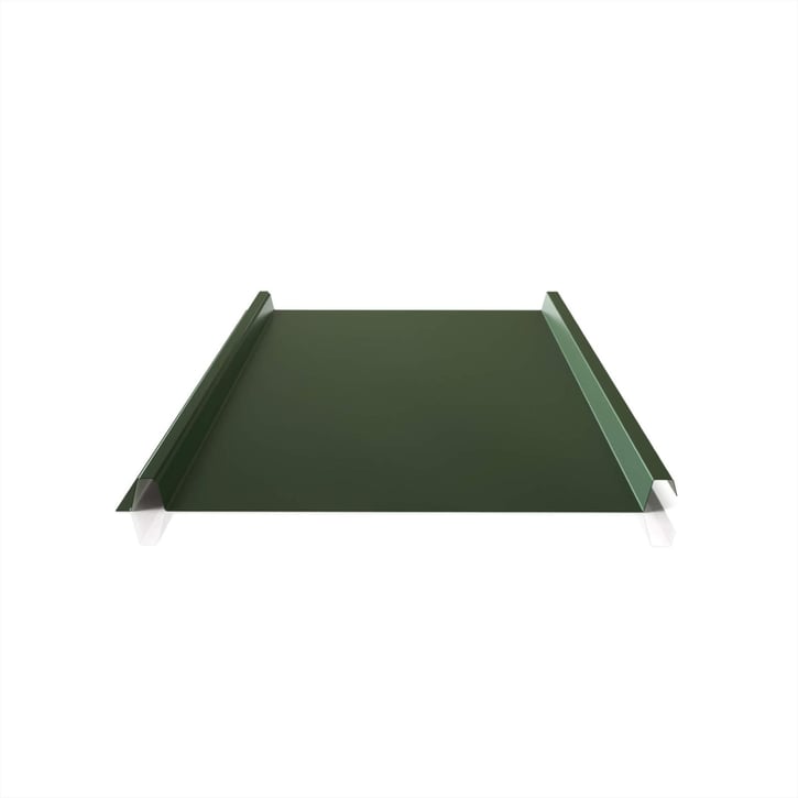 Stehfalzblech 33/500-LE | Dach | Anti-Tropf 1000 g/m² | Sonderposten | Stahl 0,40 mm | 25 µm Polyester | 6020 - Chromoxidgrün #1