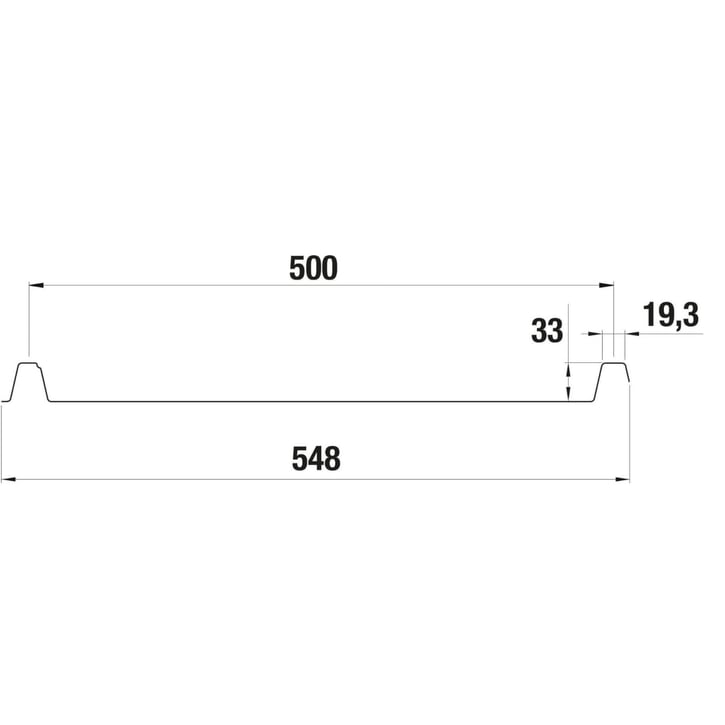 Stehfalzblech 33/500-LE | Dach | Anti-Tropf 700 g/m² | Stahl 0,50 mm | 25 µm Polyester | 7035 - Lichtgrau #8