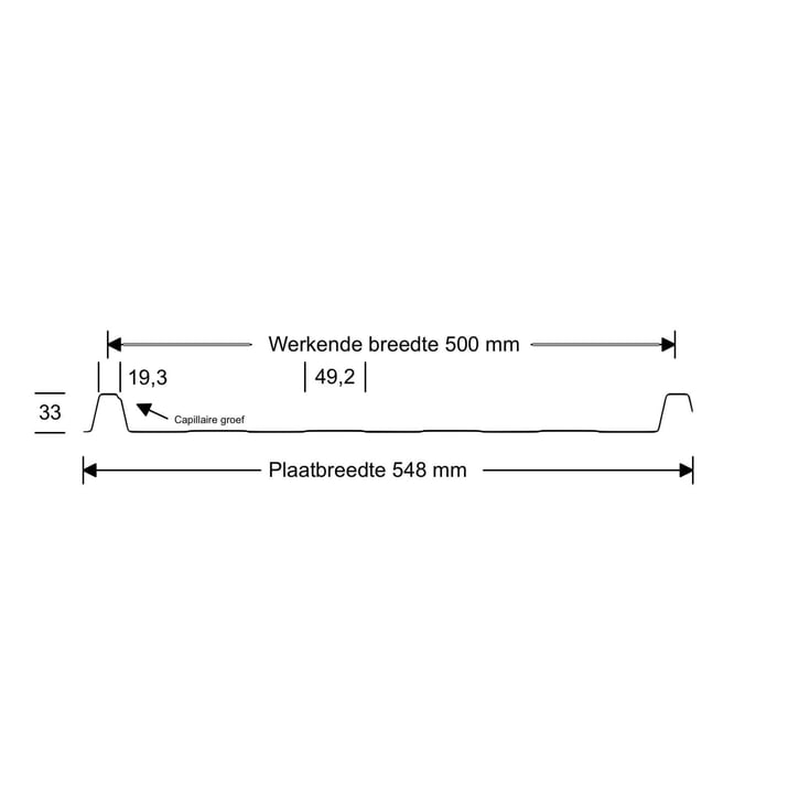 Stehfalzblech 33/500-LR | Dach | Anti-Tropf 700 g/m² | Stahl 0,50 mm | 25 µm Polyester | 9002 - Grauweiß #8