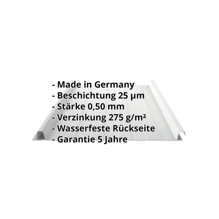 Stehfalzblech 33/500-LR | Dach | Stahl 0,50 mm | 25 µm Polyester | 7035 - Lichtgrau #2