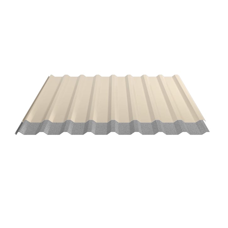 Trapezblech 20/1100 | Dach | Anti-Tropf 1000 g/m² | Stahl 0,75 mm | 25 µm Polyester | 1015 - Hellelfenbein #5