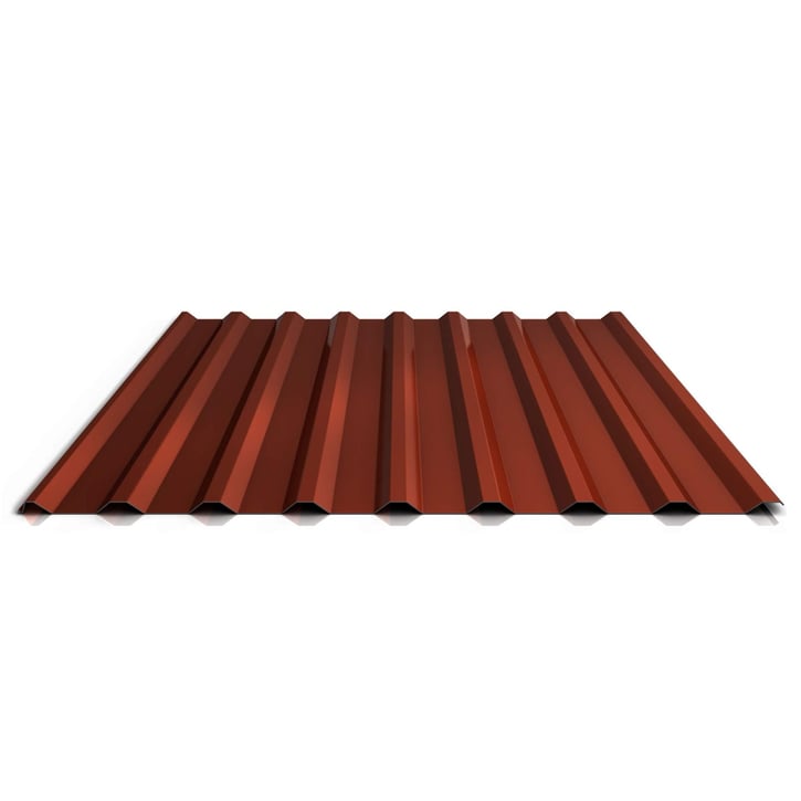 Trapezblech 20/1100 | Dach | Anti-Tropf 1000 g/m² | Aluminium 0,70 mm | 25 µm Polyester | 8012 - Rotbraun #1
