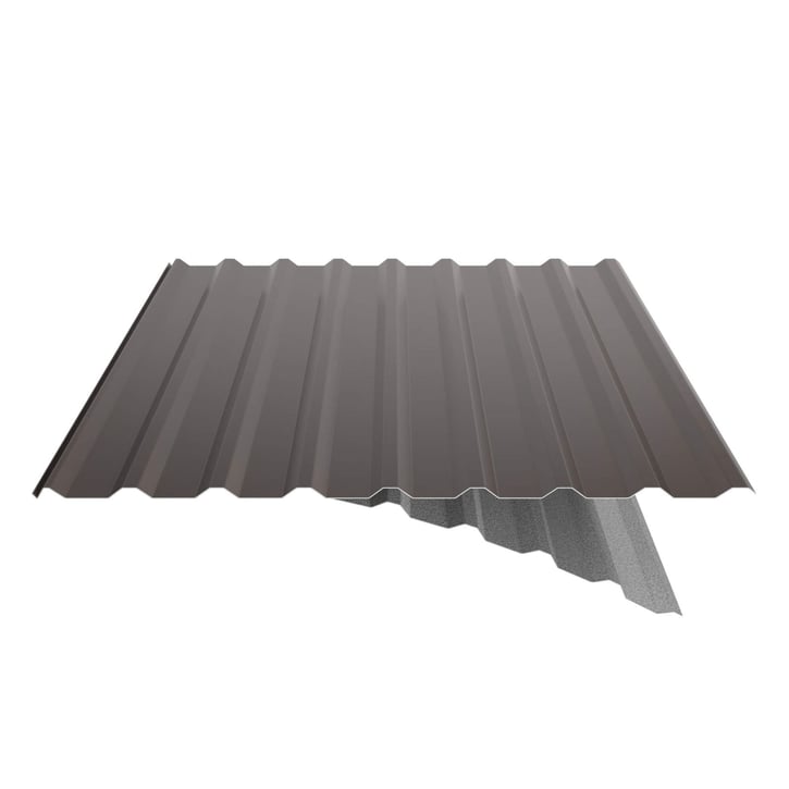 Trapezblech 20/1100 | Dach | Anti-Tropf 2400 g/m² | Stahl 0,50 mm | 25 µm Polyester | 8014 - Sepiabraun #6