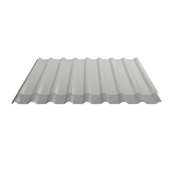 Trapezblech 20/1100 | Dach | Anti-Tropf 700 g/m² | Stahl 0,50 mm | 25 µm Polyester | 9006 - Weißaluminium #5