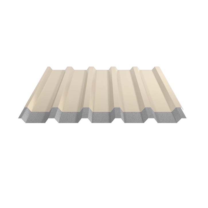 Trapezblech 35/207 | Dach | Anti-Tropf 1000 g/m² | Stahl 0,50 mm | 25 µm Polyester | 1015 - Hellelfenbein #5