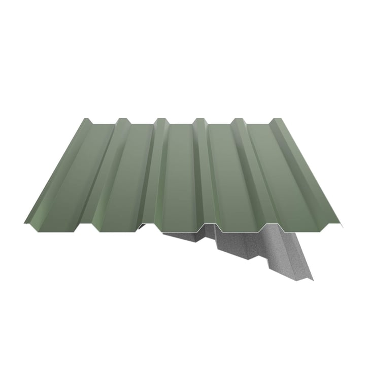 Trapezblech 35/207 | Dach | Anti-Tropf 1000 g/m² | Stahl 0,50 mm | 25 µm Polyester | 6011 - Resedagrün #6